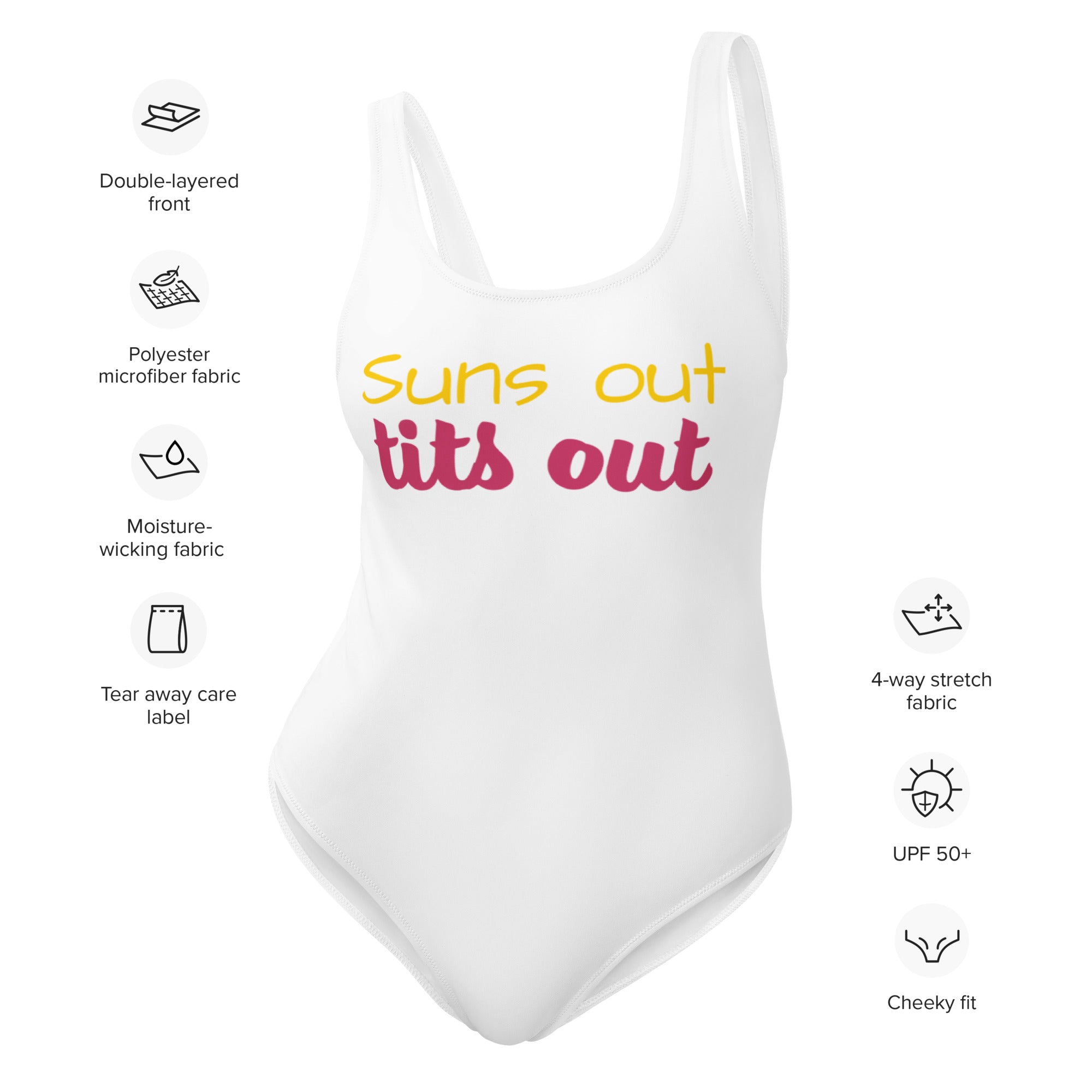 Suns out white - One-Piece Swimsuit