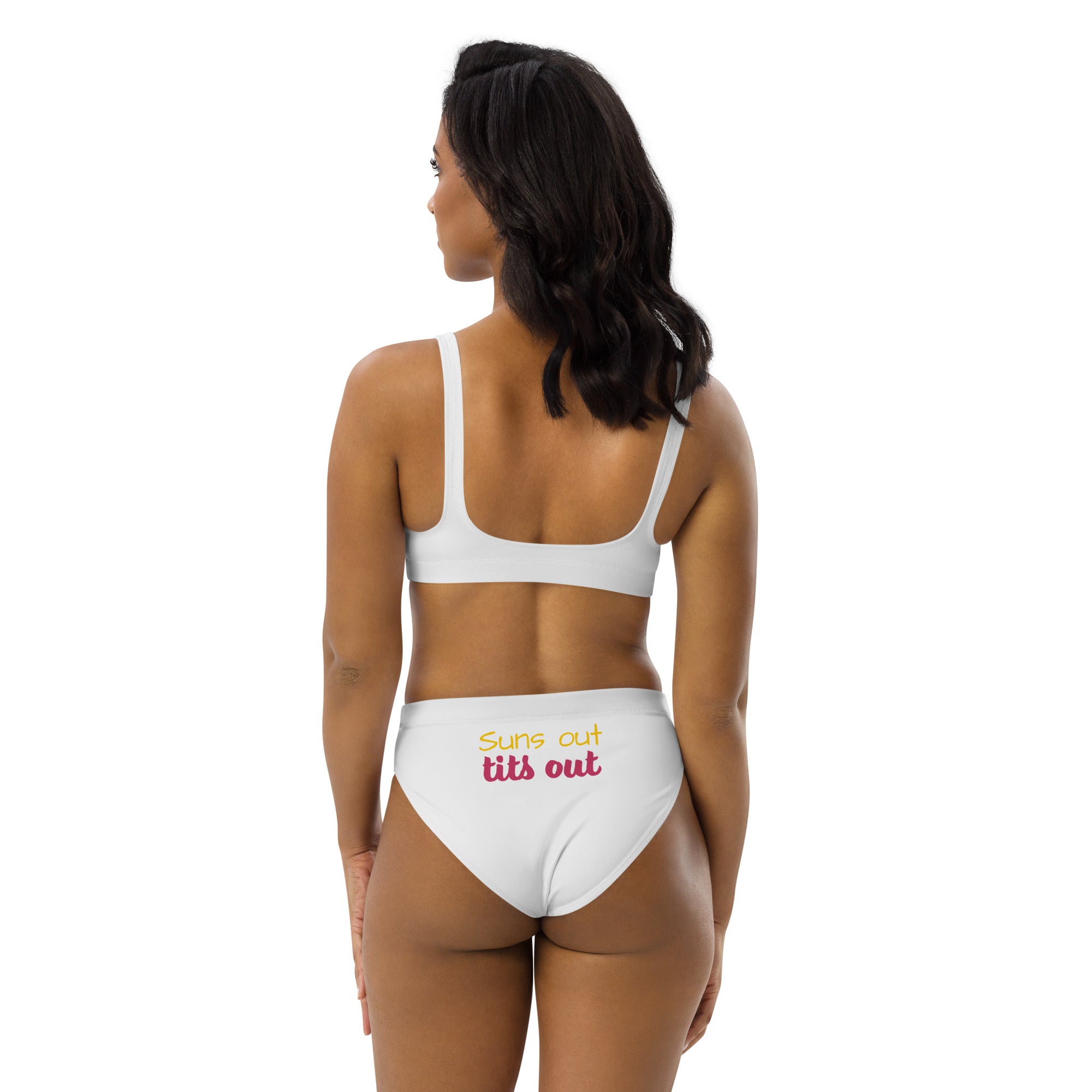 Suns out white - Recycled high-waisted bikini