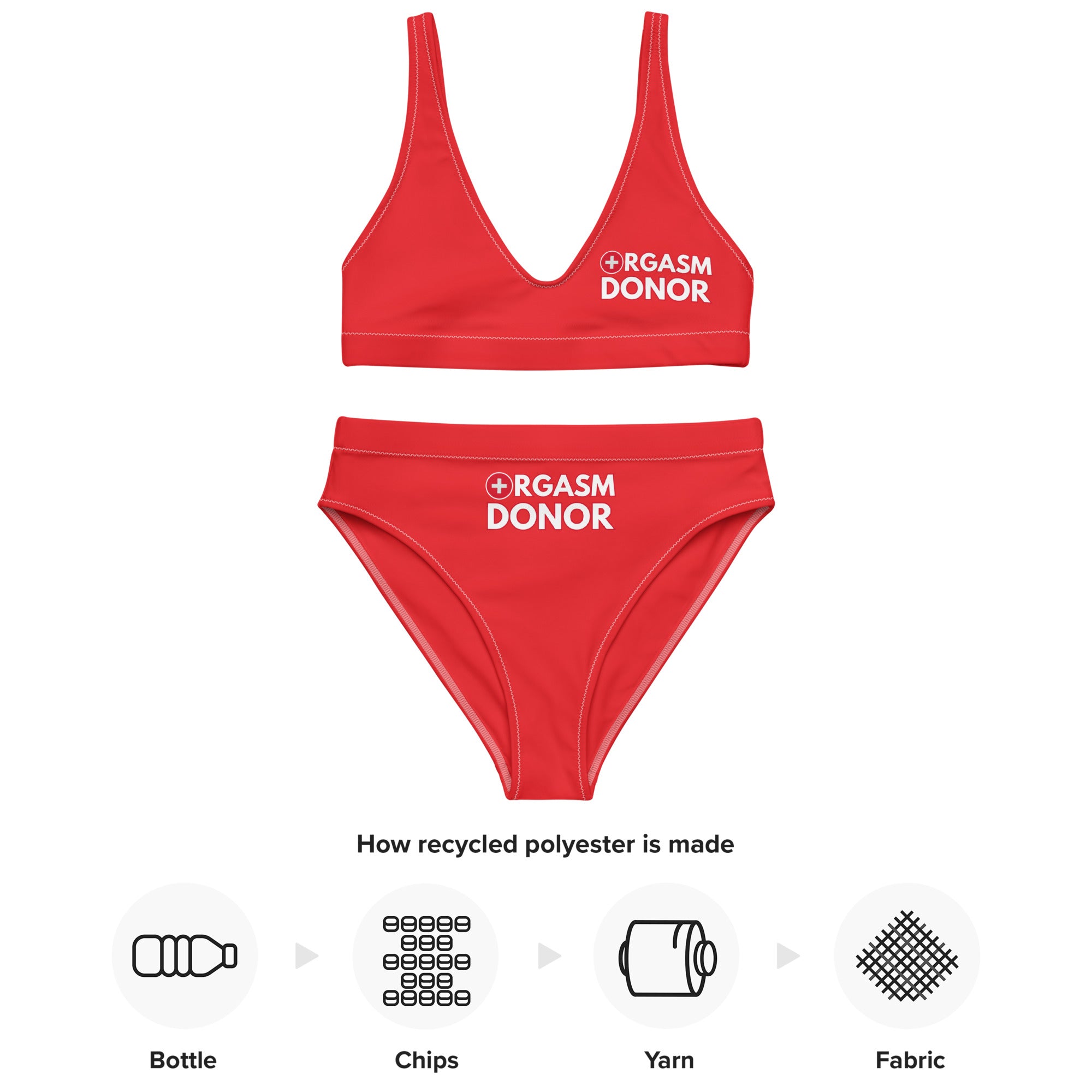 Orgasm donor - Recycled high-waisted bikini