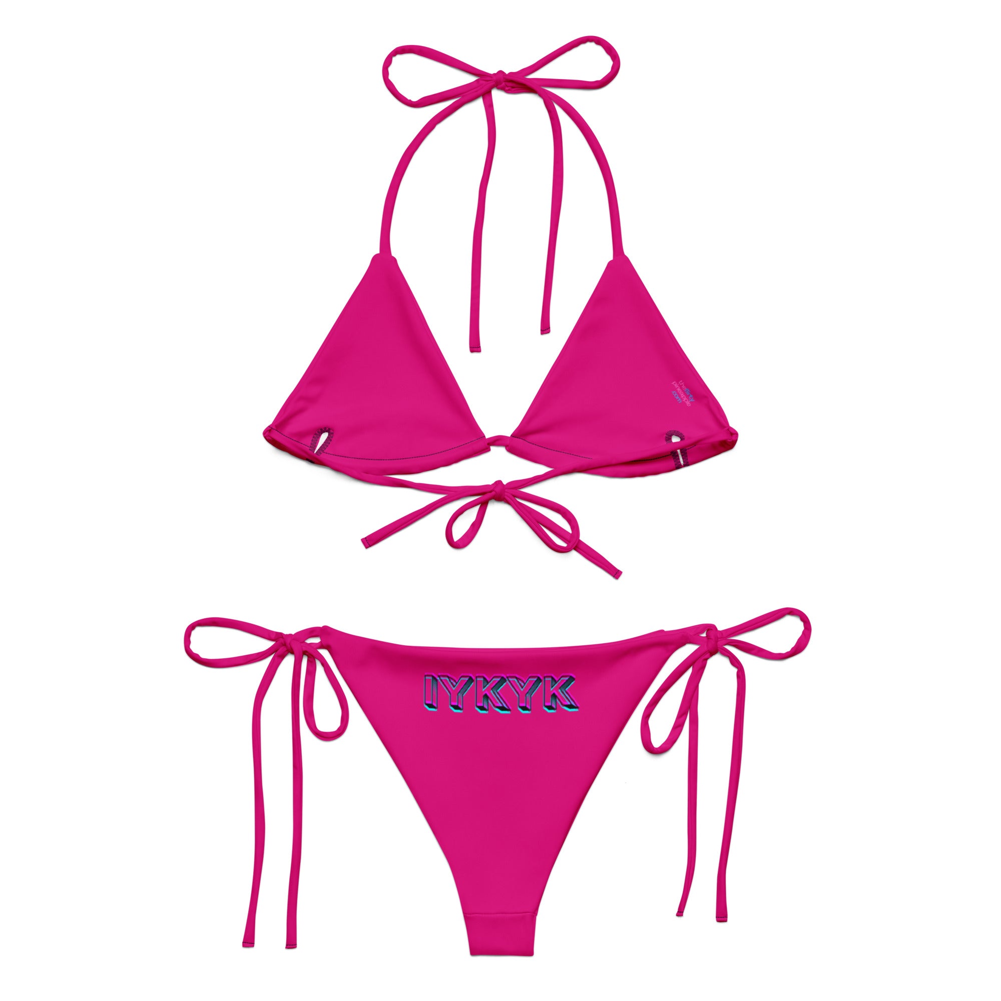 IYKYK pink - All-over print recycled string bikini