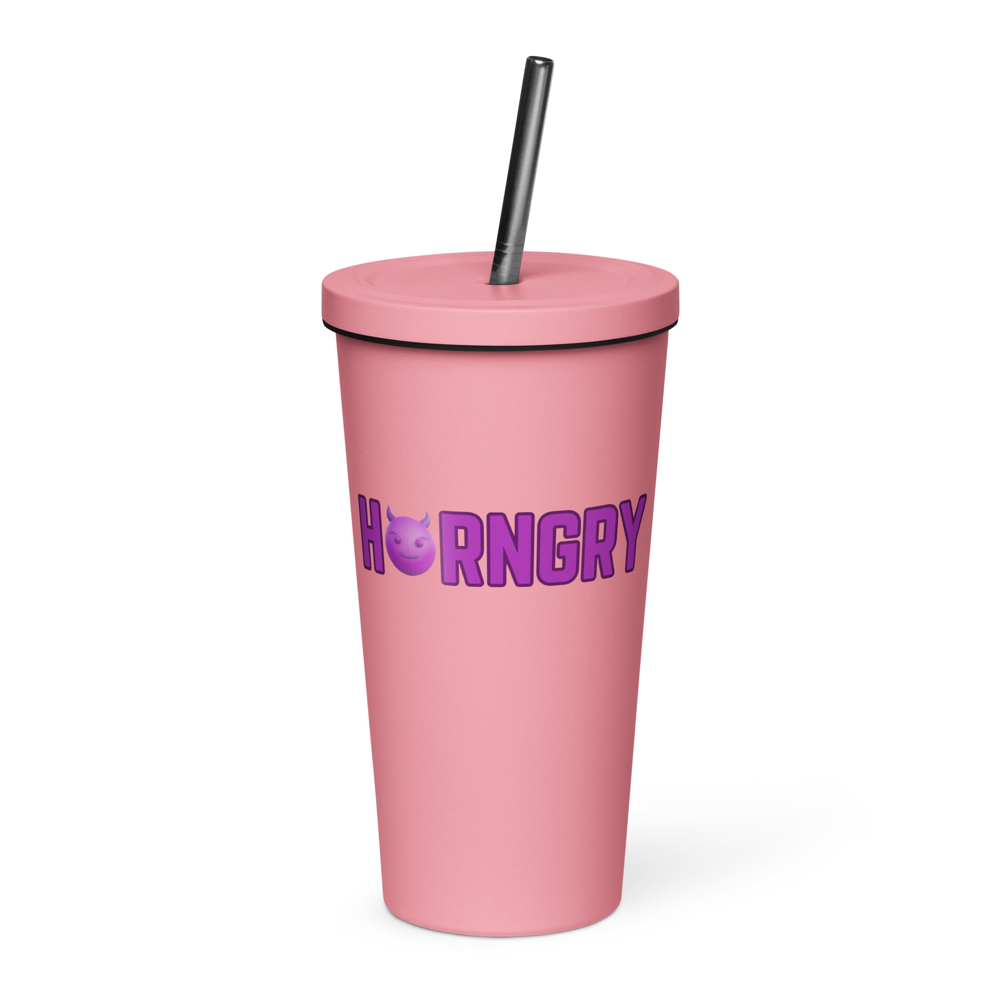 Horngry - Insulated tumbler with a straw