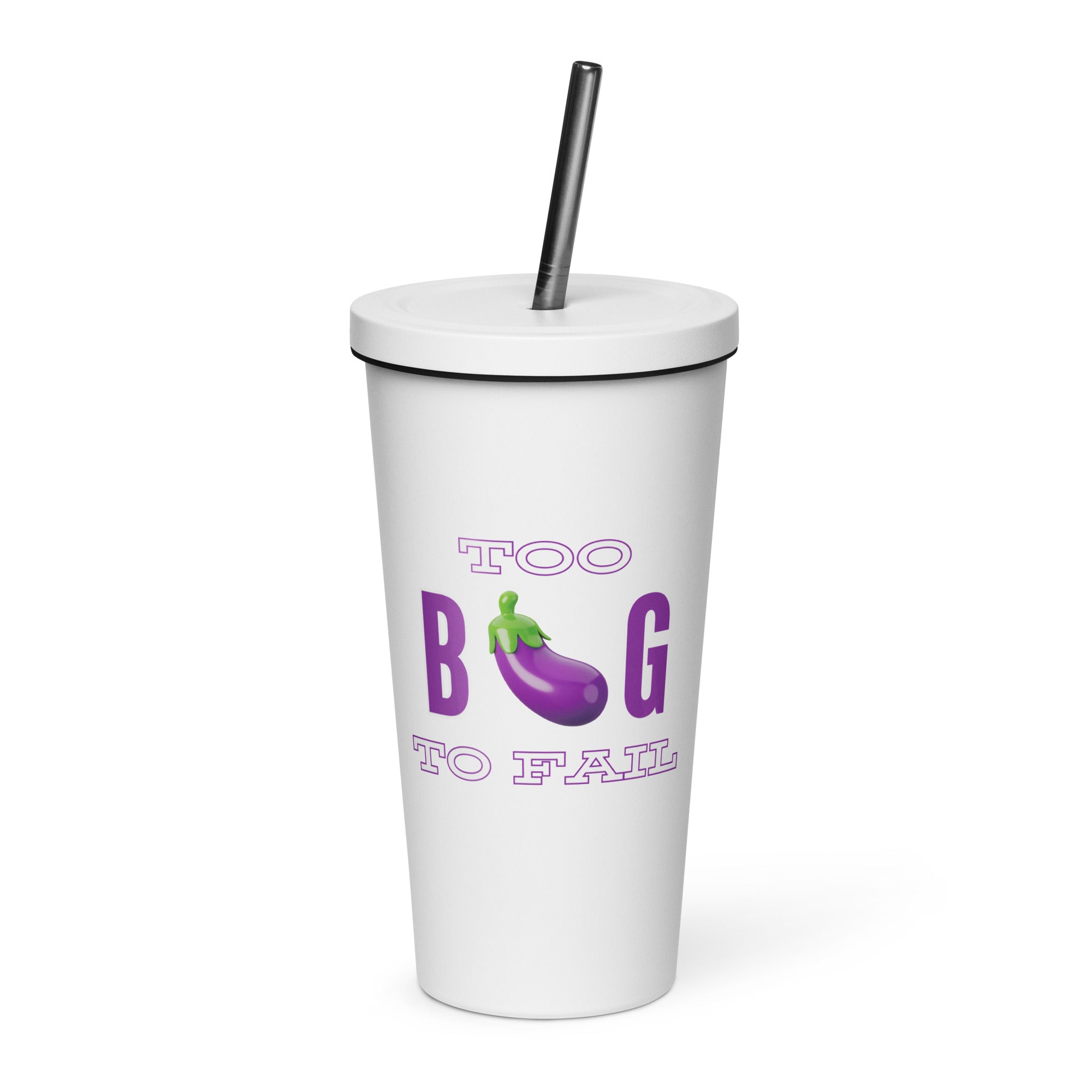 Too big - Insulated tumbler with a straw