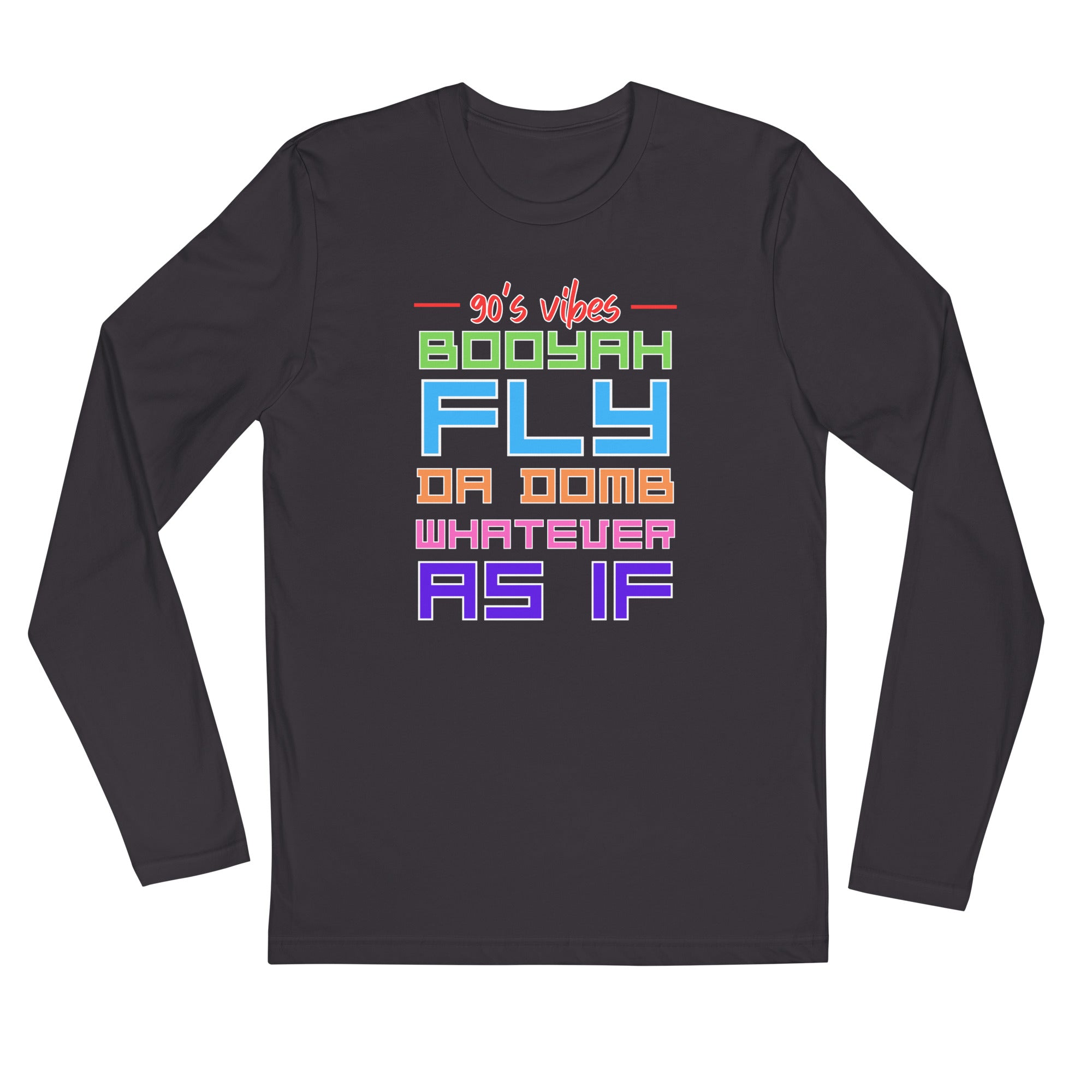 90's - Long Sleeve Fitted Crew