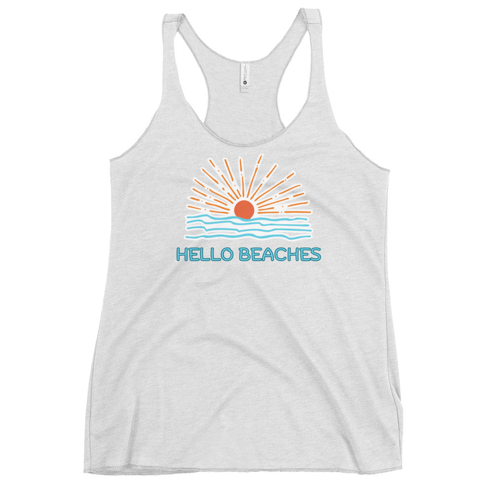Hello beaches - Women's Racerback Tank