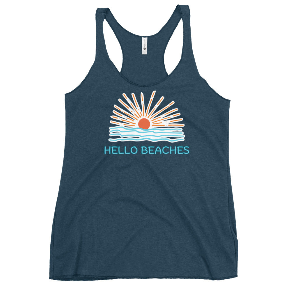 Hello beaches - Women's Racerback Tank
