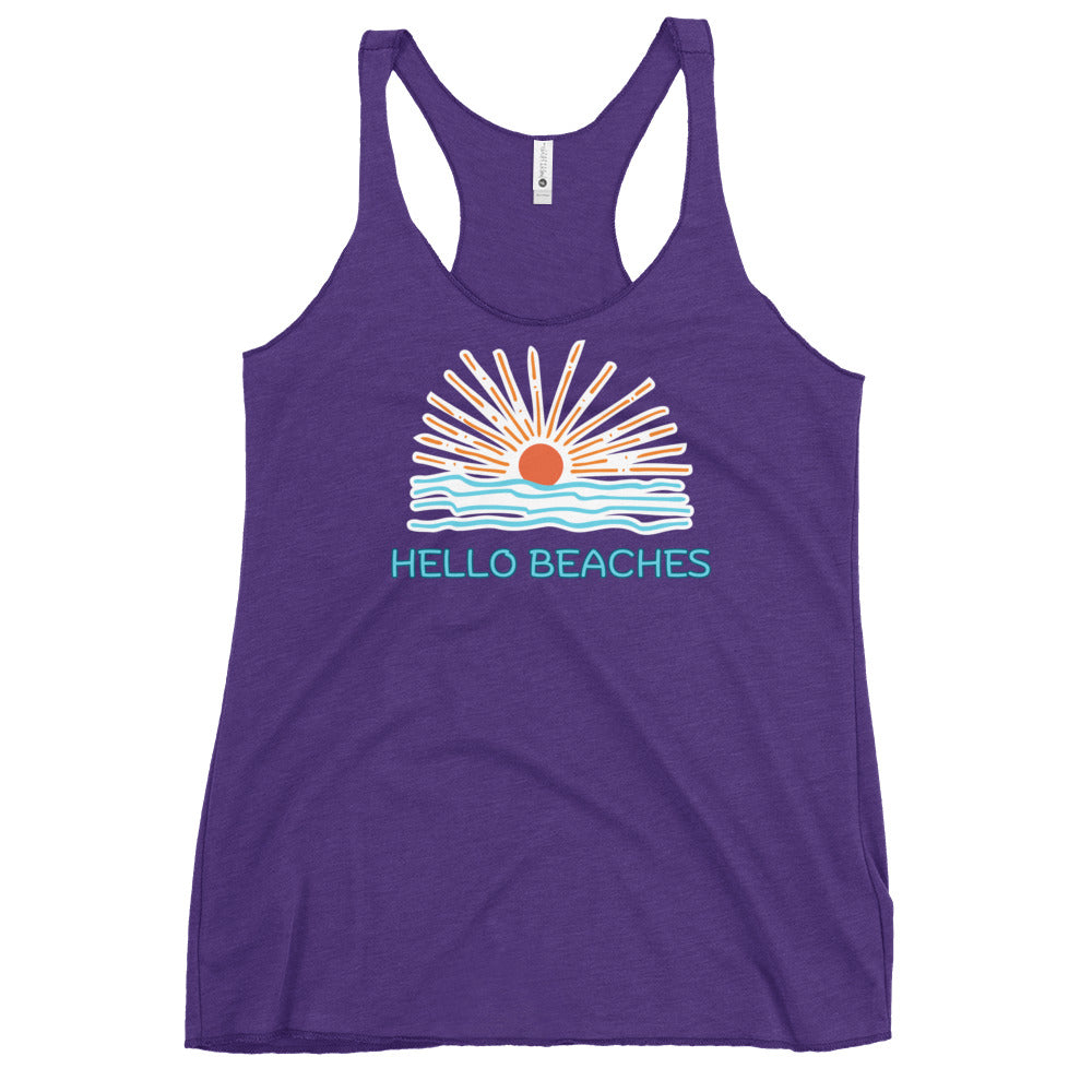 Hello beaches - Women's Racerback Tank