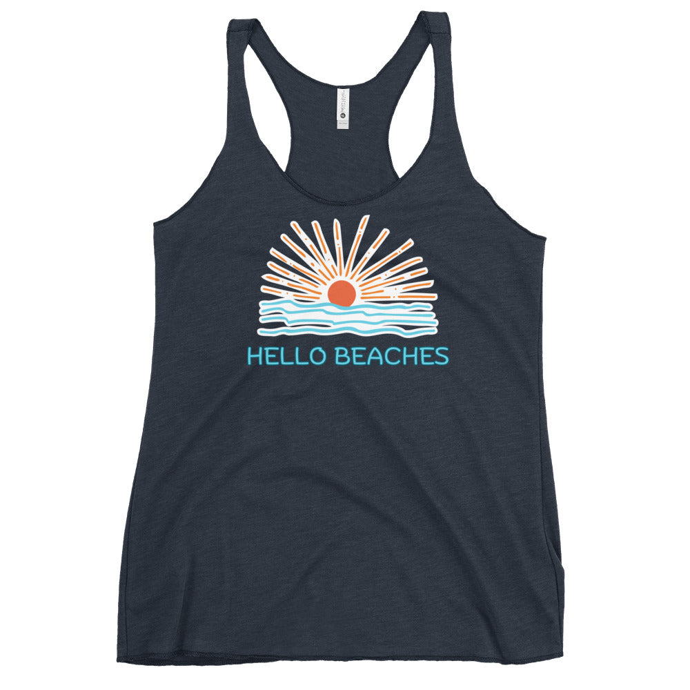 Hello beaches - Women's Racerback Tank