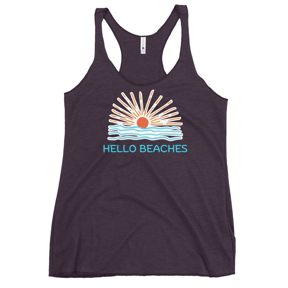 Hello beaches - Women's Racerback Tank