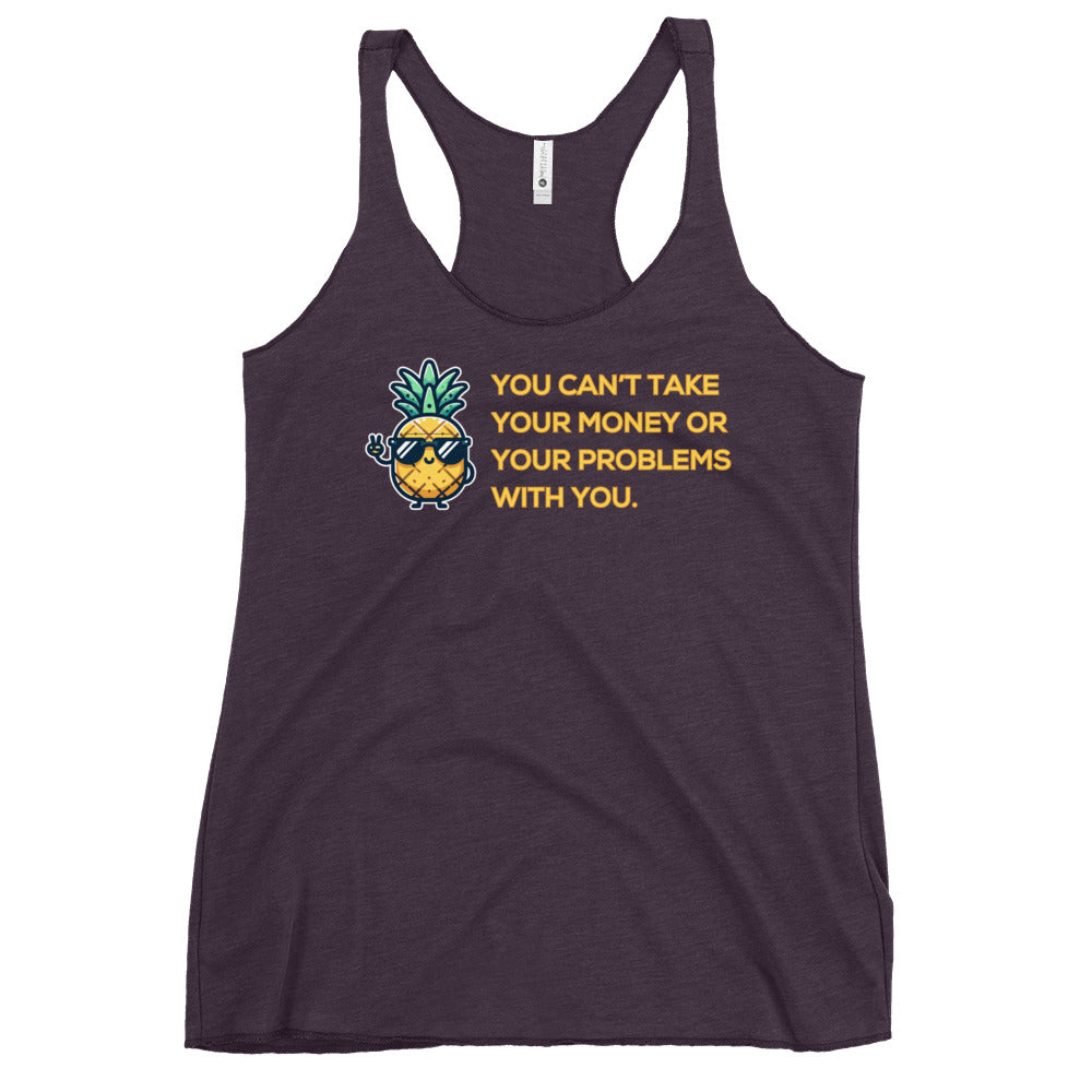 Flirt Money or Problems - Women's Racerback Tank
