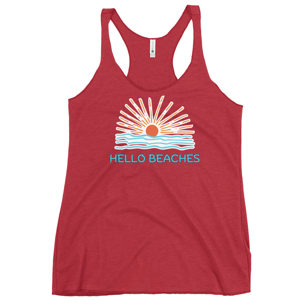 Hello beaches - Women's Racerback Tank