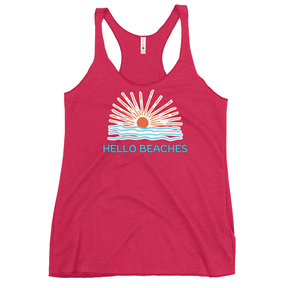 Hello beaches - Women's Racerback Tank