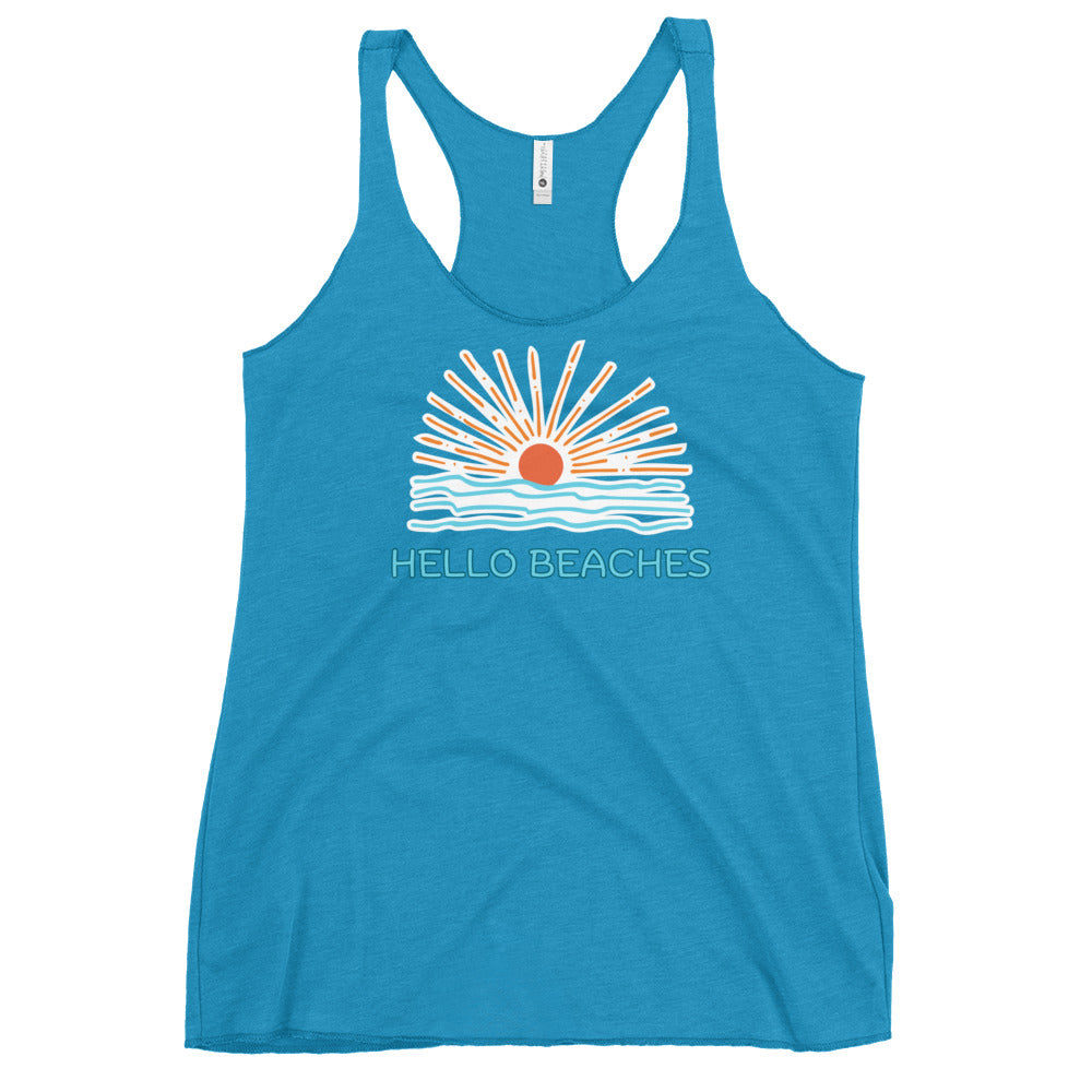 Hello beaches - Women's Racerback Tank